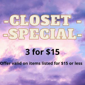 (3) items $15 or less for $15